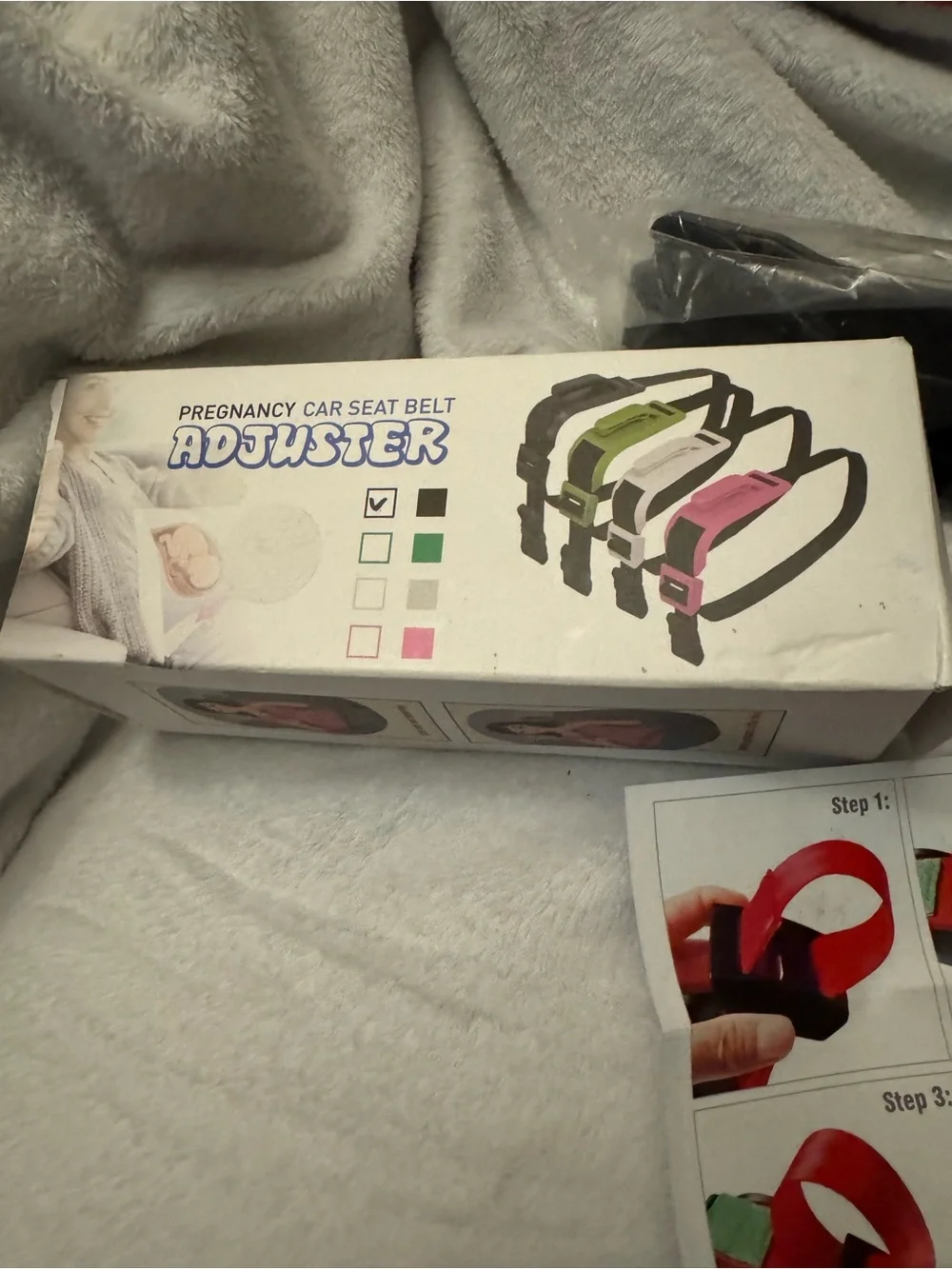 Pregnancy Car Seat Belt Adjuster - Black New In Box